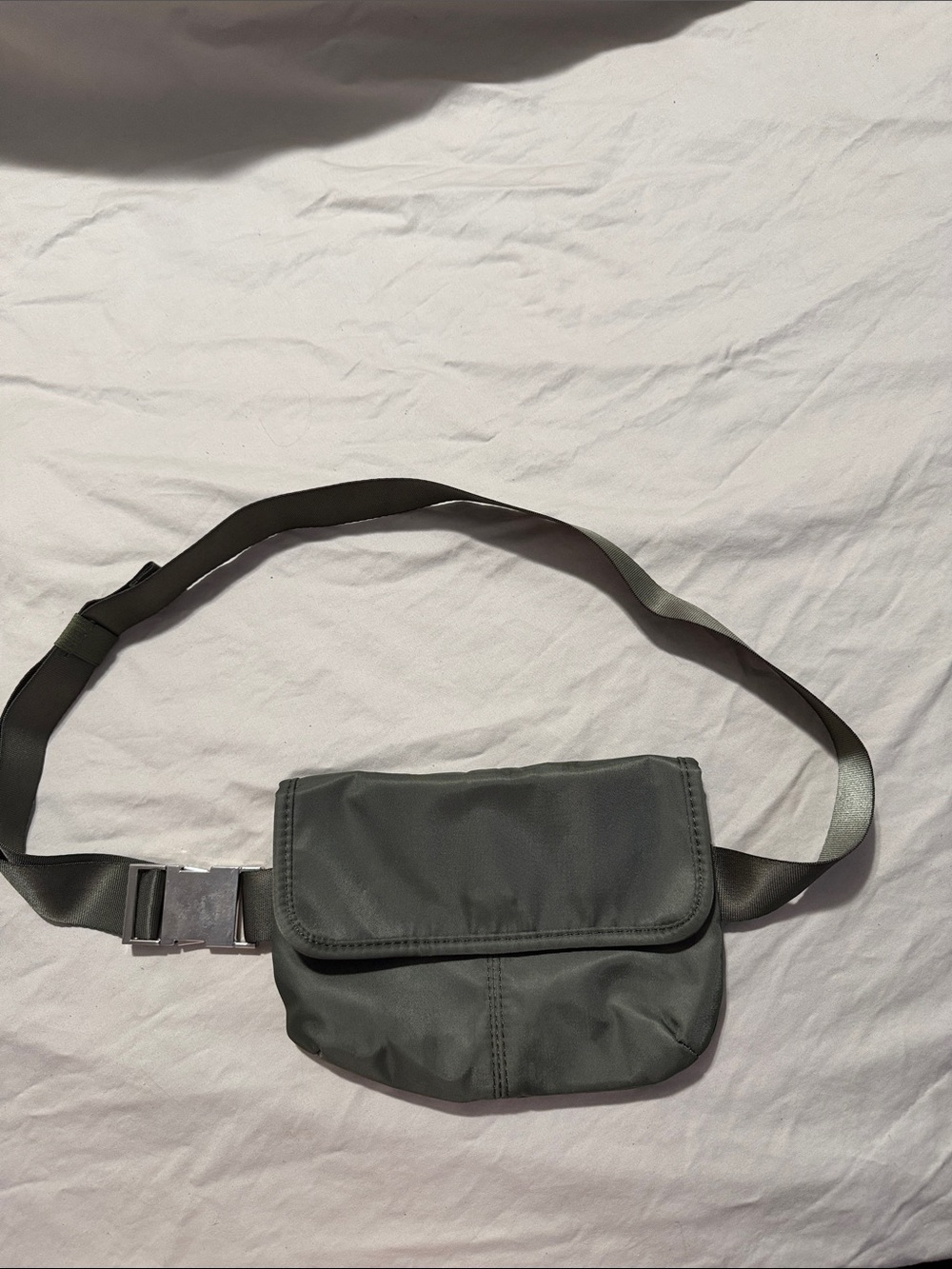 Olive Green Waist Bag - Minimal Sling Pouch